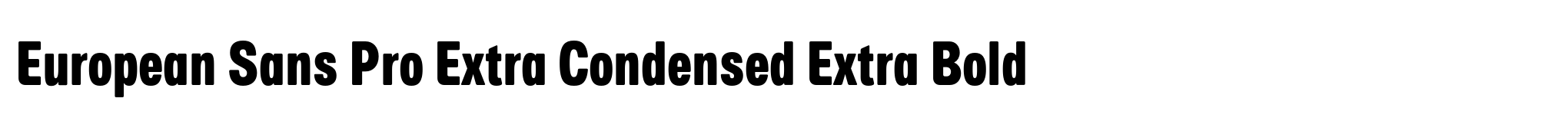 European Sans Pro Extra Condensed Extra Bold image